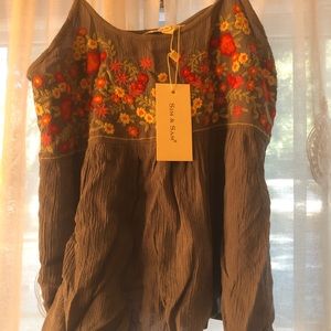 Sim & Sam Dusty Blue Floral Cami